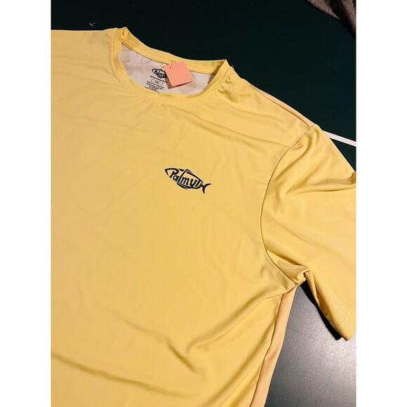 Men’s Palmyth Performance Short Sleeve T-Shirt XXL 2XL Yellow Fishing Crab Beer - Picture 7 of 7